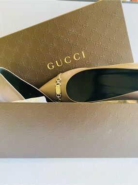 🛍️ Gucci Authentic Molaita Court Pump in Mauve Nappa Leather W/Box & Dust Cover